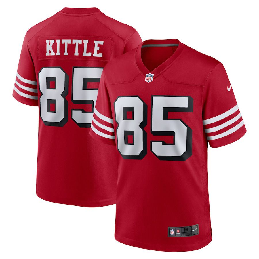 Men San Francisco 49ers 85 George Kittle Nike Scarlet Alternate Game Player NFL Jersey